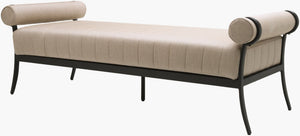 Surya Antibes Outdoor Upholstered Bench with Aluminum Base Uv Resistant Acrylic Patio Seating ANTE007-242871