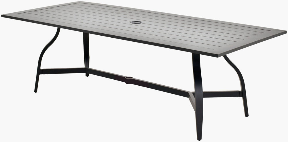 Surya Antibes Aluminum Outdoor Dining Table Seats 8 Weather Resistant Patio Entertaining 30"H x 96"W x 45"D ANTE014-304196