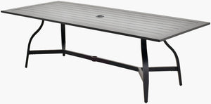 Surya Antibes Aluminum Outdoor Dining Table Seats 8 Weather Resistant Patio Entertaining 30"H x 96"W x 45"D ANTE014-304196
