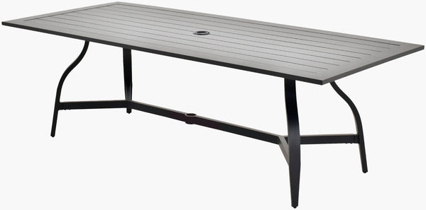 Surya Antibes Aluminum Outdoor Dining Table Seats 8 Weather Resistant Patio Entertaining 30"H x 96"W x 45"D ANTE014-304196