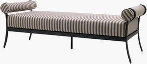 Surya Antibes Outdoor Upholstered Bench with Aluminum Base Uv Resistant Acrylic Fabric ANTE016-242871