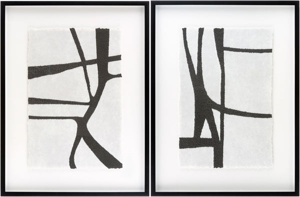 Livabliss Antonym Minimalist Framed Wall Art Clean Geometric Design for Living Room or Office ANTO001-SET