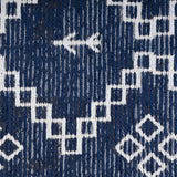 Nourison Brixton BRX01 Machine Made Loom-woven Tribal Border Indoor Only Modern & Contemporary Bohemian Rug Navy, Navy 64% Polyester,34% Cotton,2% Other 99446887214