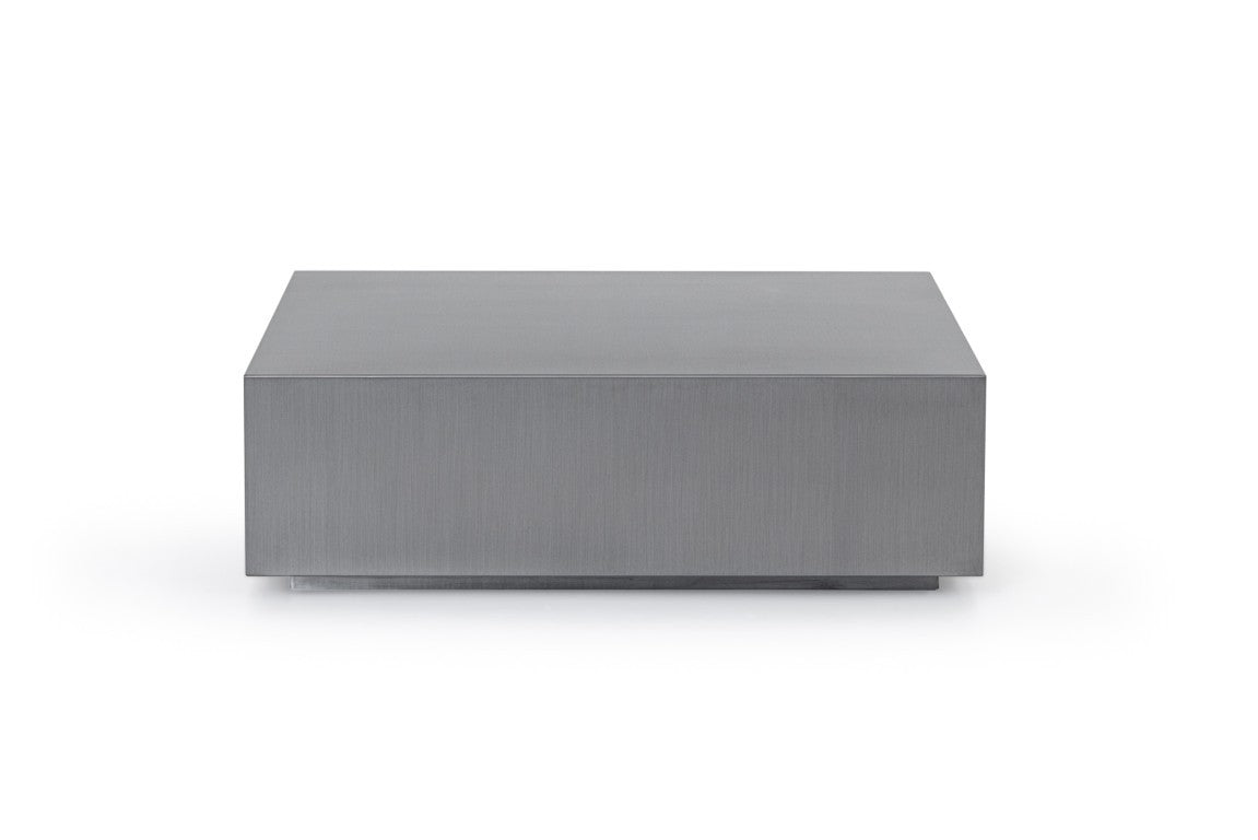 Anvil Brushed Stainless Steel Coffee Table – 35
