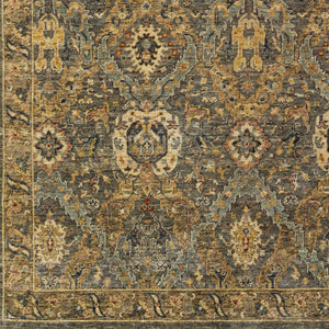 Surya Anatolia 10' X 14' Luxurious Handmade Wool Rug - Timeless Elegance With Unique Fringe Detail! Medium Green Wool Any2302-1014