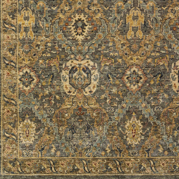 Surya Anatolia 10' X 14' Luxurious Handmade Wool Rug - Timeless Elegance With Unique Fringe Detail! Medium Green Wool Any2302-1014