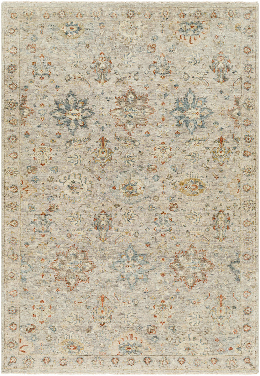 Anatolia ANY-2305 6' x 9' Handmade Rug ANY2305-69  Dark Blue, Rust, Taupe, Dark Brown, Charcoal, Light Beige Surya