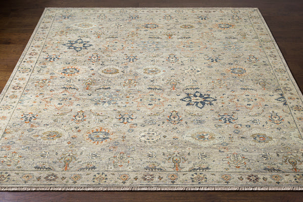 Anatolia ANY-2305 8' x 10' Handmade Rug ANY2305-810  Dark Blue, Rust, Taupe, Dark Brown, Charcoal, Light Beige Surya