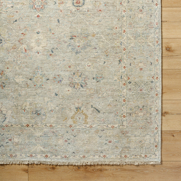 Anatolia ANY-2306 8' x 10' Handmade Rug ANY2306-810  Dark Blue, Ice Blue, Rust, Taupe, Charcoal, Light Sage Surya