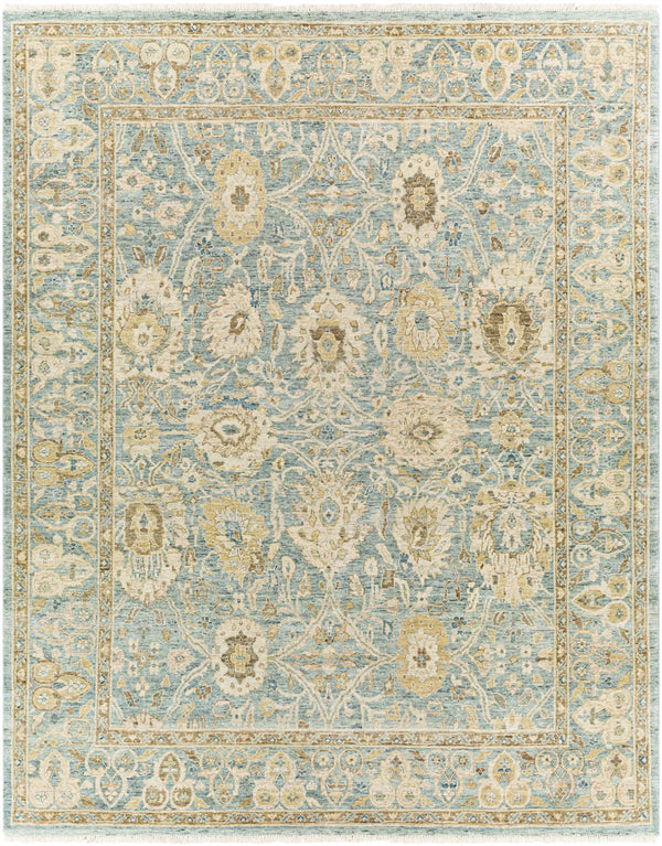 Anatolia ANY-2307 8' x 10' Handmade Rug ANY2307-810  Light Sage, Dark Brown, Light Olive, Light Beige Surya