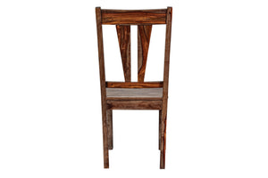Porter Designs Porter Kalispell Solid Sheesham Wood Dining Chairs - Artisan Crafted Elegance For Your Home Brown Wood 07-196-02-2439
