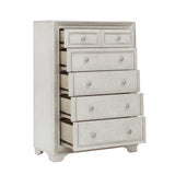 Camila 6 Drawer Chest White with Cream Finish P269124S Pulaski Furniture