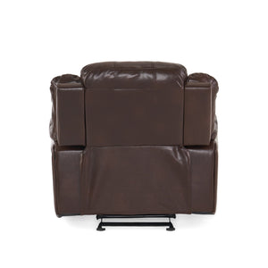 English Elm Christopher Knight Home® - Classic Glider Recliner with Luxurious PU Upholstery, Spacious Seat, Durable Frame, Ultimate Comfort Dark Brown 57412.00