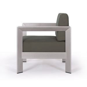 English Elm Christopher Knight Home® - AVIARA Aluminum Club Chair with Deep Seating and Low-Profile Design, Durable 400 lb Capacity, Compact Natural 64077.00