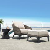 Marbella Ottoman in Echo Ash w/ Self Welt SW4501-OTT-ASH-STKIT Sunset West