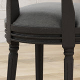 Christopher Knight Home® - Noble House - Hiro Traditional Fabric Dining Chairs, Dark Gray