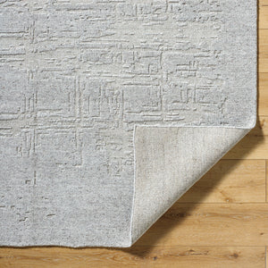 Arbora AOB-2303 9' x 12' Handmade Rug AOB2303-912  Slate, Sterling Grey, Metallic - Silver, Light Silver Surya