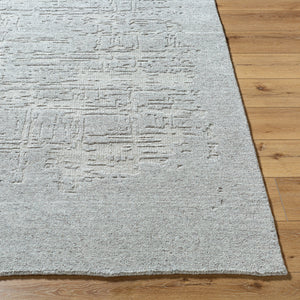 Arbora AOB-2303 9' x 12' Handmade Rug AOB2303-912  Slate, Sterling Grey, Metallic - Silver, Light Silver Surya