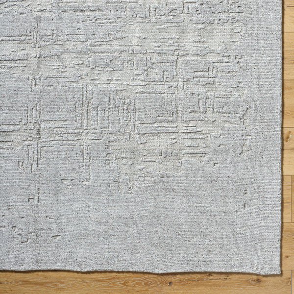 Arbora AOB-2303 9' x 12' Handmade Rug AOB2303-912  Slate, Sterling Grey, Metallic - Silver, Light Silver Surya