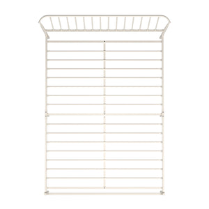 Homelegance By Top-Line Dante Metal Platform Bed with Curved Metal Headboard White Metal