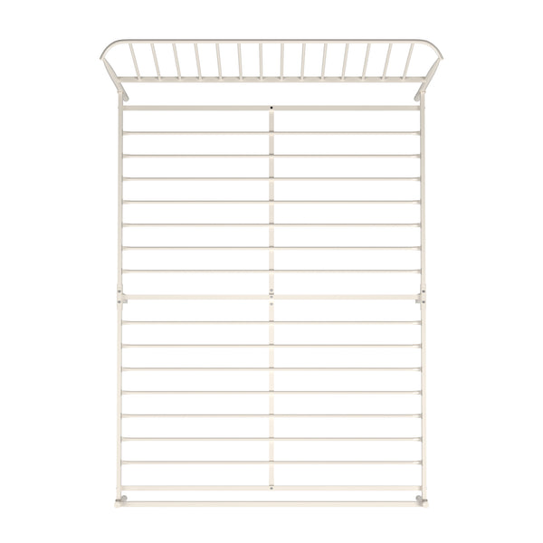 Homelegance By Top-Line Dante Metal Platform Bed with Curved Metal Headboard White Metal