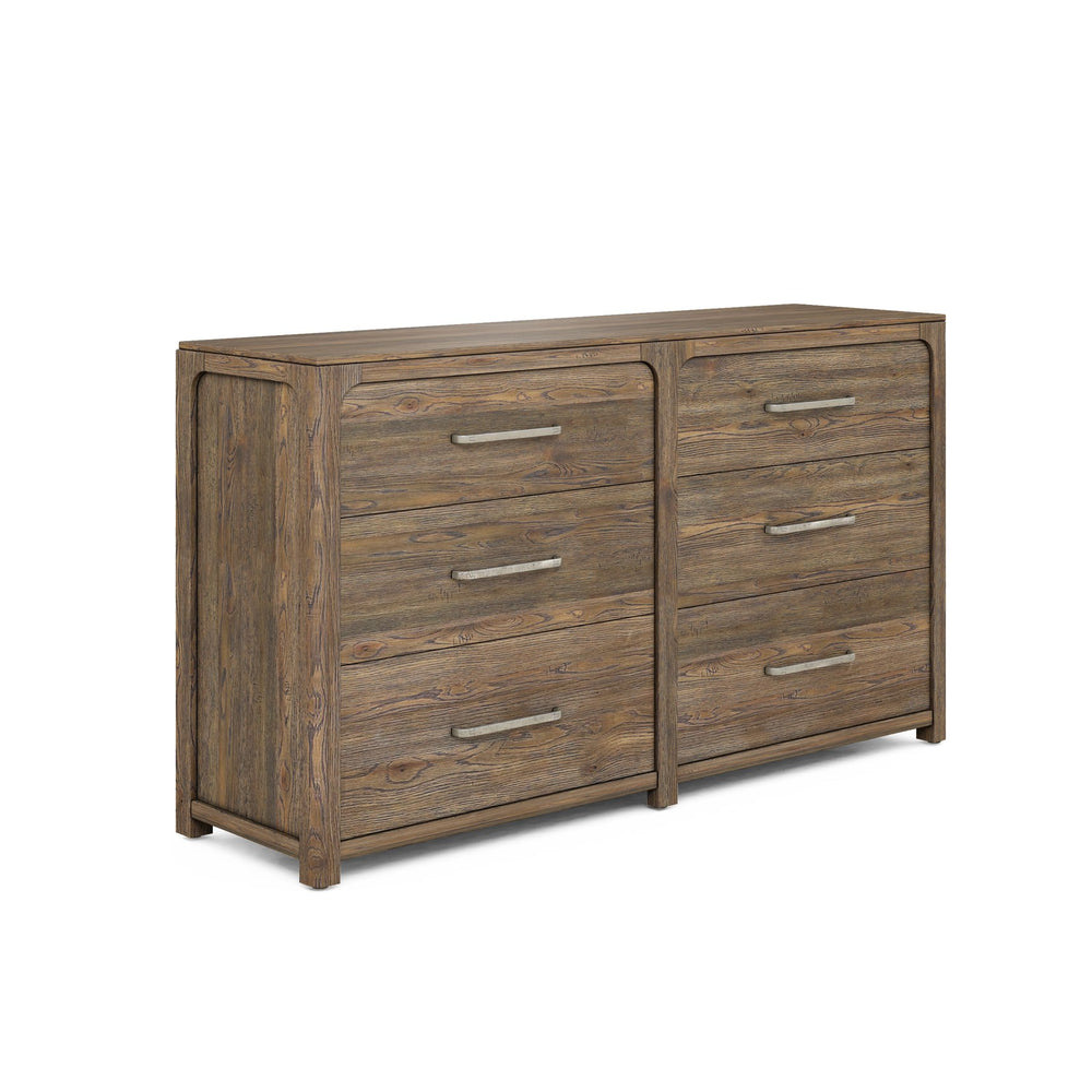 A.R.T. Furniture Stockyard Dresser - Transitional Style With Cedar-lined Drawers, Soft-close Glides & Distressed Hardware Brown Ash And Poplar Solids,Knotty White Oak Veneers,Metal 284131-2303