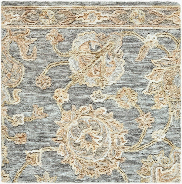 Livabliss Arnold Hand Tufted Wool Area Rug Artisan Crafted Traditional Pattern for Large Living Spaces Denim, Medium G 8' x 8' AOD2300-8RD