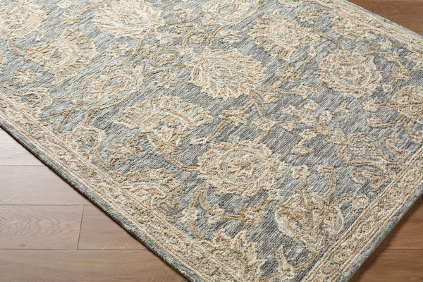 Livabliss Arnold Hand Tufted Wool Area Rug Artisan Crafted Traditional Pattern for Large Living Spaces Denim, Medium G 8' x 8' AOD2300-8RD