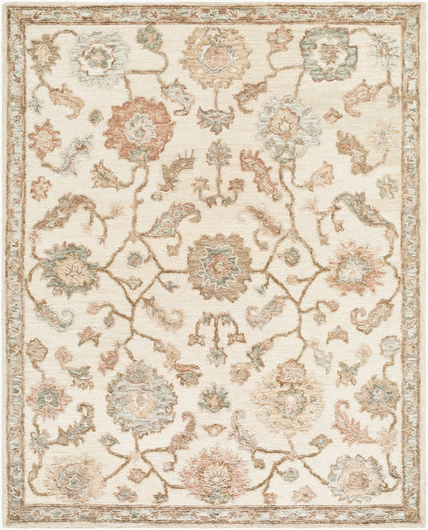 Livabliss Arnold Hand Tufted Wool Accent Rug Traditional Pattern Plush Pile Entryway Bedside White, Light Be 8' x 10' AOD2301-810