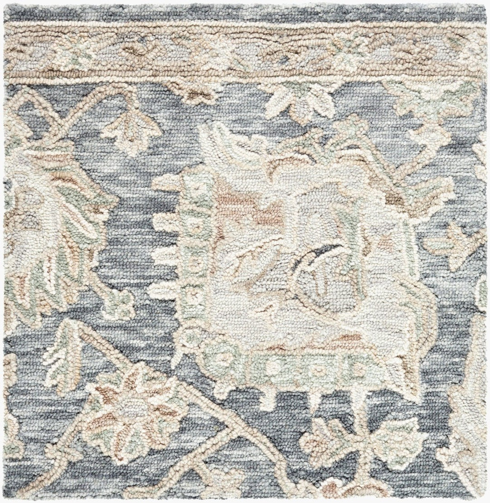 Livabliss Arnold Hand Tufted Wool Accent Rug Traditional Pattern for Entryway or Bathroom Medium Gray, Gr 6' x 9' AOD2302-69