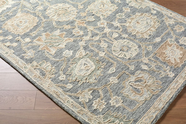 Livabliss Arnold Hand Tufted Wool Accent Rug Traditional Pattern for Entryway or Bathroom Medium Gray, Gr 6' x 9' AOD2302-69