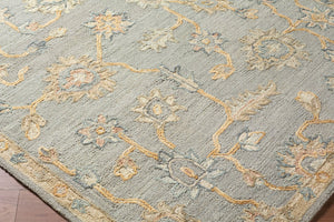 Livabliss Arnold Hand Tufted Wool Area Rug Traditional Design for Living Room and Dining Pewter, Ivory 10' x 14' AOD2303-1014
