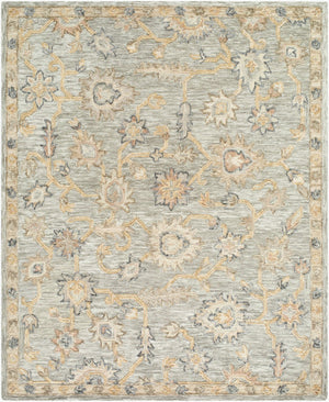 Livabliss Arnold Hand Tufted Wool Area Rug Traditional Design for Living Room and Dining Pewter, Ivory 8' x 10' AOD2303-810