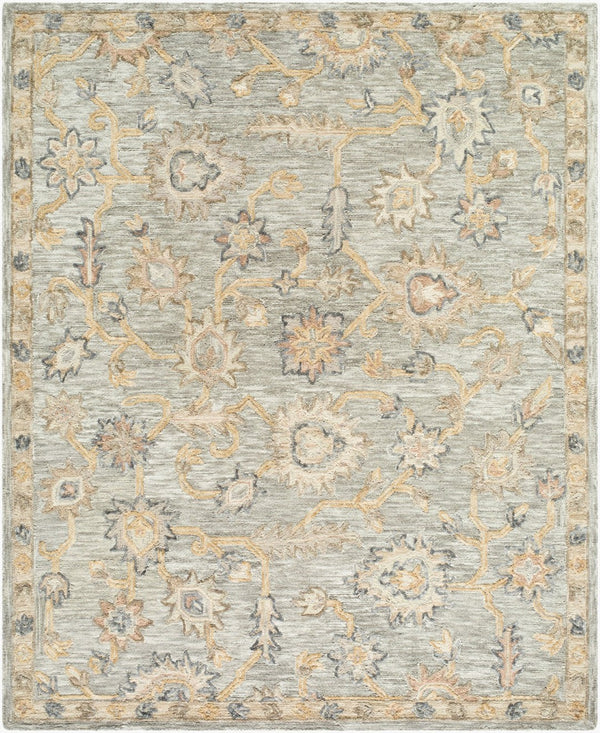 Livabliss Arnold Hand Tufted Wool Area Rug Traditional Design for Living Room and Dining Pewter, Ivory 8' x 10' AOD2303-810