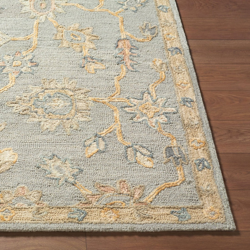 Livabliss Arnold Hand Tufted Wool Area Rug Traditional Design for Living Room and Dining Pewter, Ivory 10' x 14' AOD2303-1014