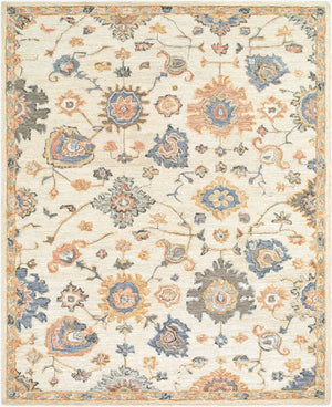 Livabliss Arnold Handtufted Wool Area Rug Traditional Pattern for Living Room or Dining Space Ivory, Slate Bl 8' x 10' AOD2304-810