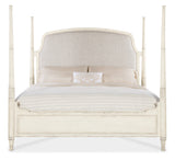 Americana Queen Upholstered Poster Bed 7050-90650-02 Beige Americana Collection 7050-90650-02 Hooker Furniture
