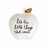 Kate Spade Charmed Life Porcelain Apple Ring Dish, Quote-Inspired Design, Casual Style