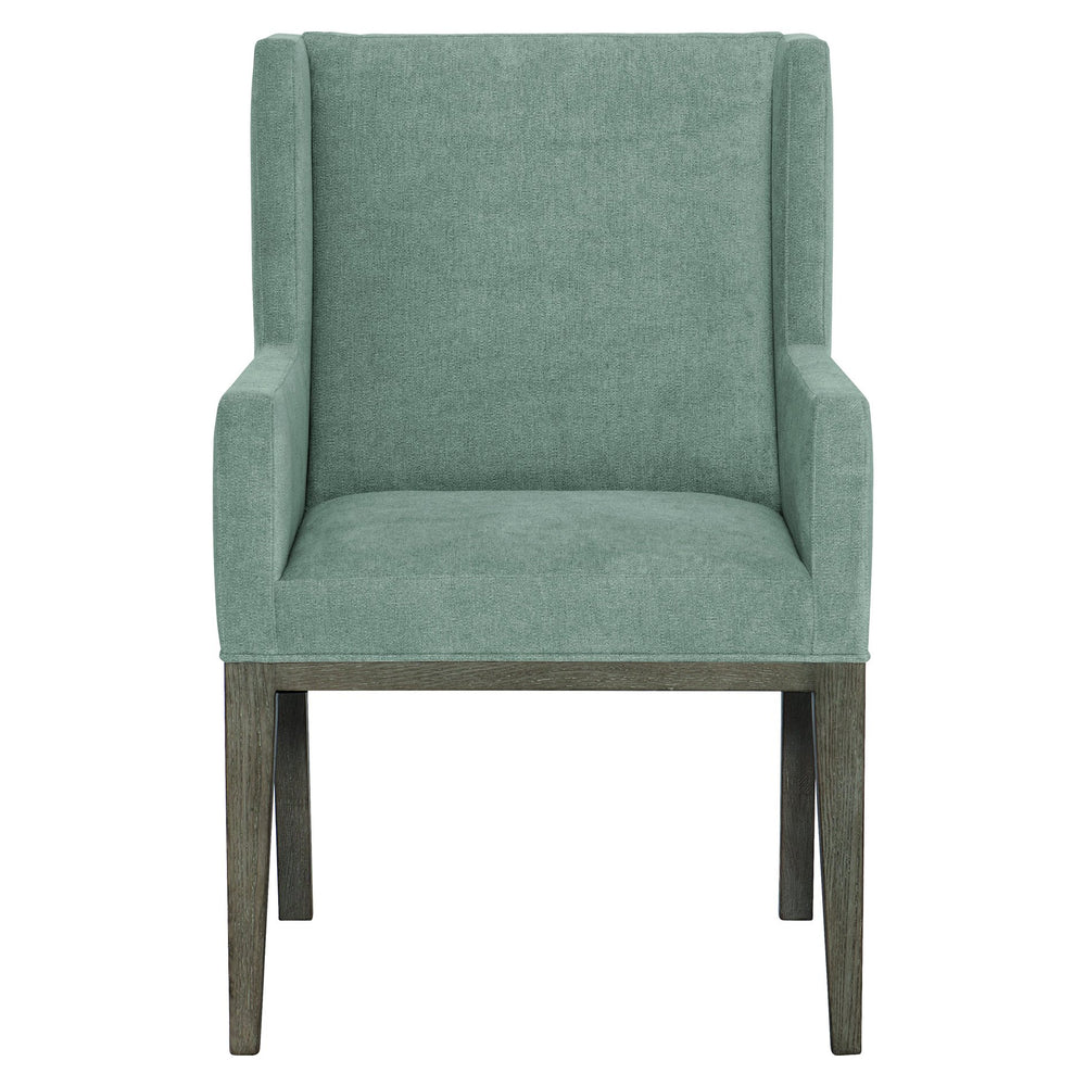 Bernhardt Bernhardt Linea Upholstered Arm Chair — Cerused Charcoal Solid Ash Frame, Textured Gray Fabric Comfort 384548B