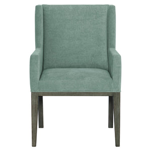 Bernhardt Bernhardt Linea Upholstered Arm Chair — Cerused Charcoal Solid Ash Frame, Textured Gray Fabric Comfort 384548B