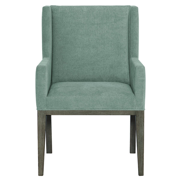 Bernhardt Bernhardt Linea Upholstered Arm Chair — Cerused Charcoal Solid Ash Frame, Textured Gray Fabric Comfort 384548B