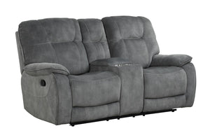 Parker House Parker Living Cooper - Shadow Grey Reclining Console Loveseat Shadow Grey 100% Polyester (S) MCOO#822C-SGR