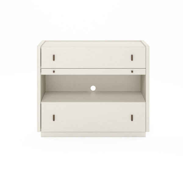 A.R.T. Furniture Blanc Contemporary Bachelor’S Chest With Alabaster Finish, Cedar-lined Drawers & Pull-out Tray White Parawood Solids,Maple Veneers,Metal 289158-1017