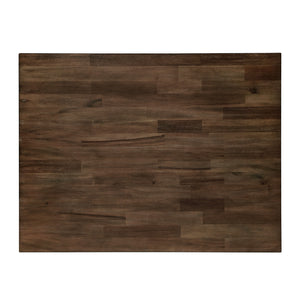 Homelegance By Top-Line Devereux 47.5" 4 - Person X-base Trestle Dining Set Oak Wood