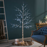 Christopher Knight Home® - Noble House - - 6Ft Birch Tree White Light 96Ledartificial Barkul Ip44 30V 6Wextended Line: 5M