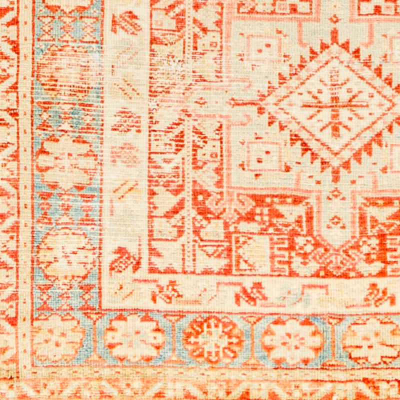 Antique One of a Kind AOOAK-1004 3' x 10'6" Handmade Rug AOOAK1004-3106  Desert Tan, Tan, Camel, Light Wood, Dark Coral, Champagne Surya