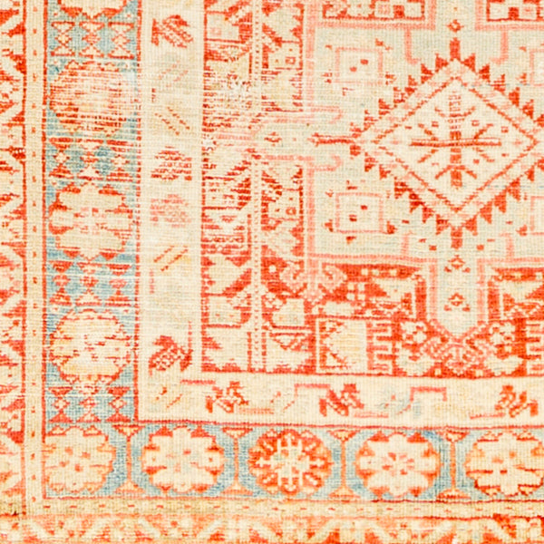 Antique One of a Kind AOOAK-1004 3' x 10'6" Handmade Rug AOOAK1004-3106  Desert Tan, Tan, Camel, Light Wood, Dark Coral, Champagne Surya