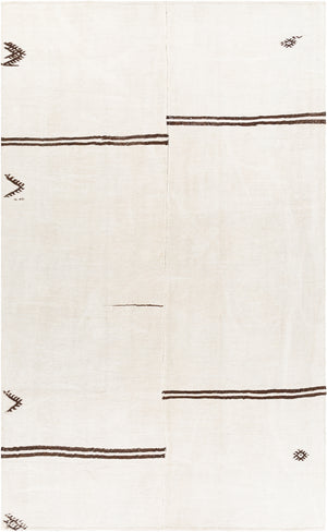 Antique One of a Kind AOOAK-1013 6'2" x 10'1" Handmade Rug AOOAK1013-10162  Off-White, Light Silver Surya