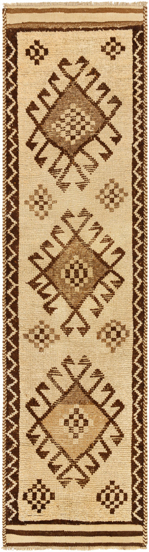 Antique One of a Kind AOOAK-1020 10'6" x 13'4" Handmade Rug AOOAK1020-13410  Tan, Natural, Chocolate, Brick, Camel, Clay, Light Wood Surya