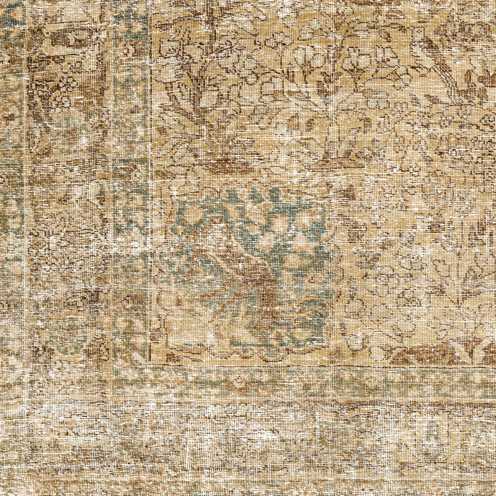 Antique One of a Kind AOOAK-1025 9'6" x 12'7" Handmade Rug AOOAK1025-96127  Khaki, Camel, Nickel, Natural, Ash Surya